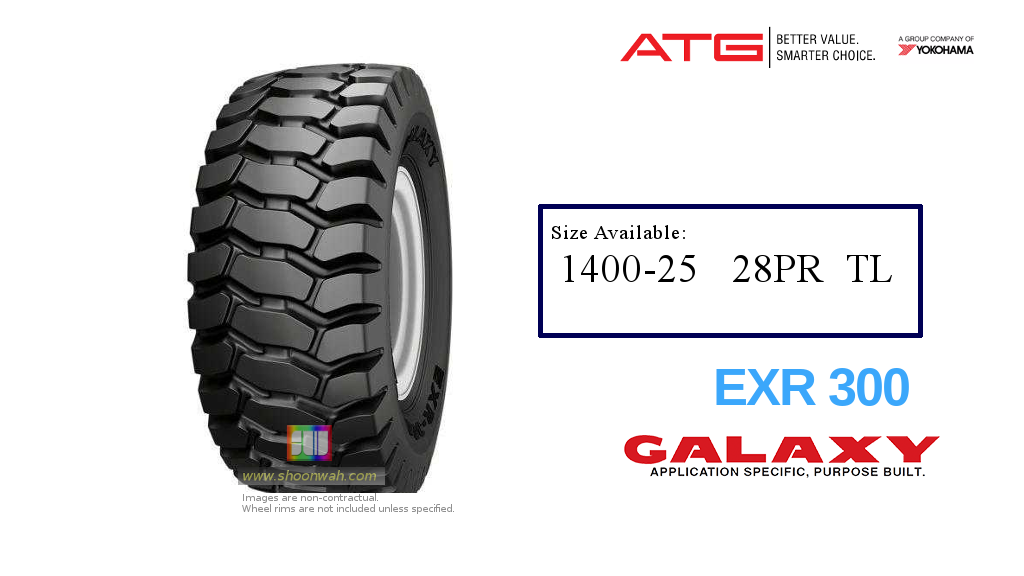 14.00-25 E3/L3 EXR300 Galaxy Backhoe Loader Dozer Tractor TL Tires