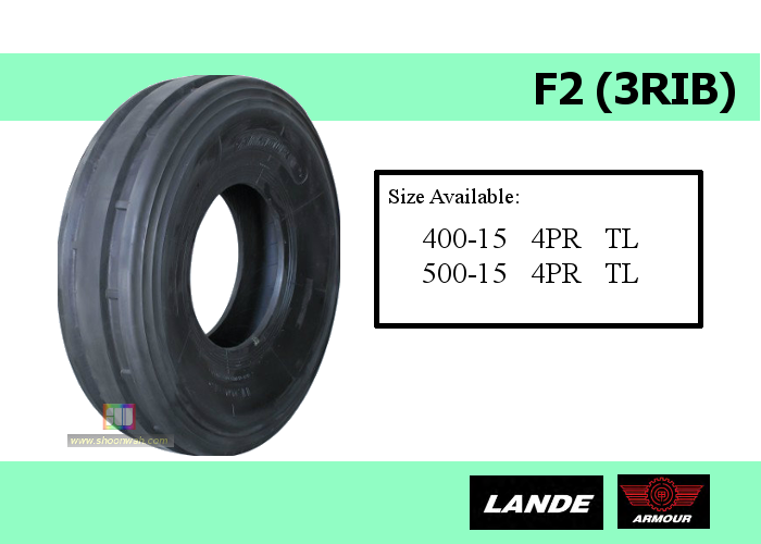 4.00-15 5.00-15 Lande Armour agriculture F2 3RIB tractor tubeless tire